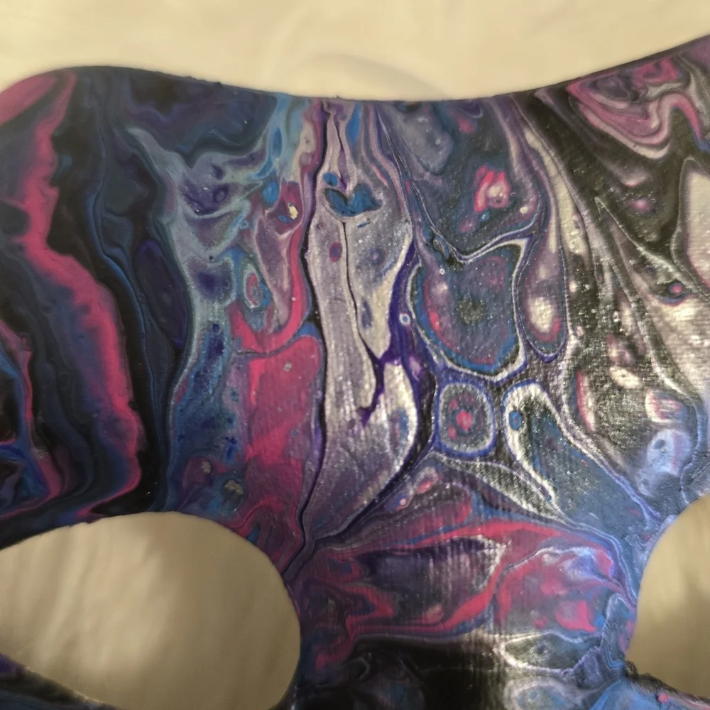 HANDCRAFTED Upcycled Cosplay Face Mask HANDPAINTED Wall Art Decor Halloween Mask